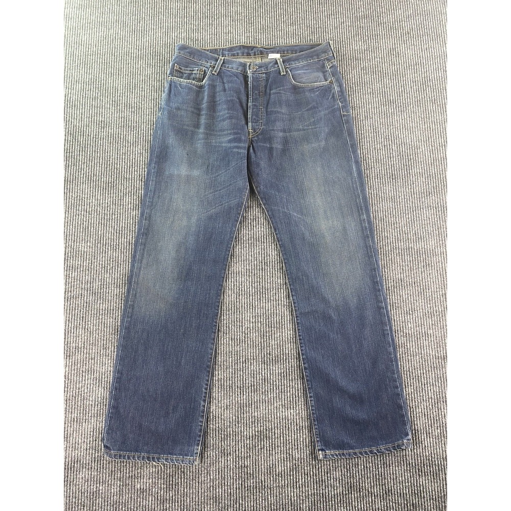 Levis 501XX Jeans Mens 36x32 Blue Denim Classic Original Straight Button Fly